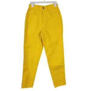 Vintage NEW PS Gitano Women's 10 Jeans Yellow High Rise Tapered Mom Rigid Denim